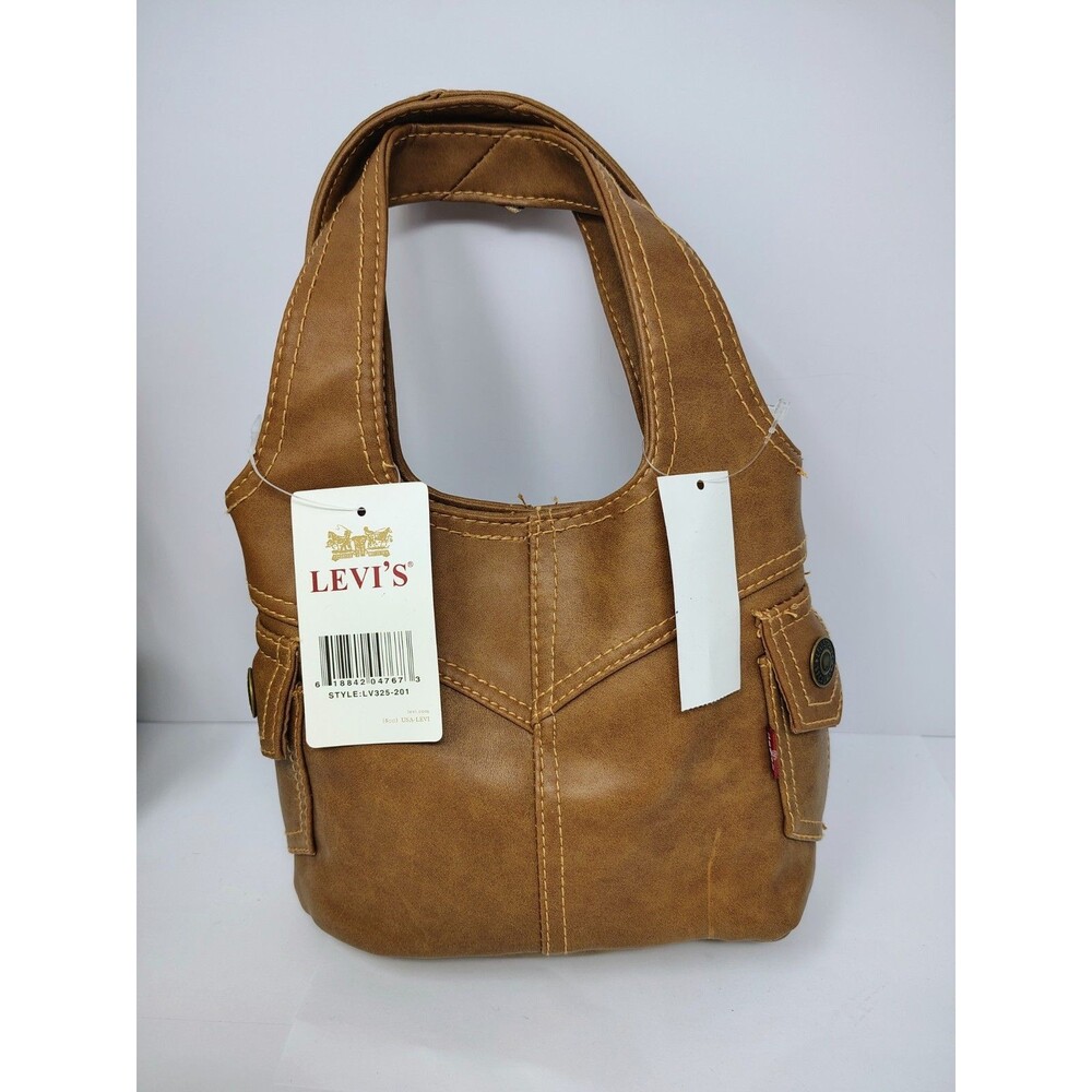 Levi’s Brown Leather? Mini Shoulder Bag Small Tote Purse Vintage Y2K DS NWT